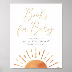 Affiche Little Ray of Sunshine Baby shower Livres pour béb