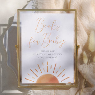 Affiche Little Ray of Sunshine Baby shower Livres pour béb