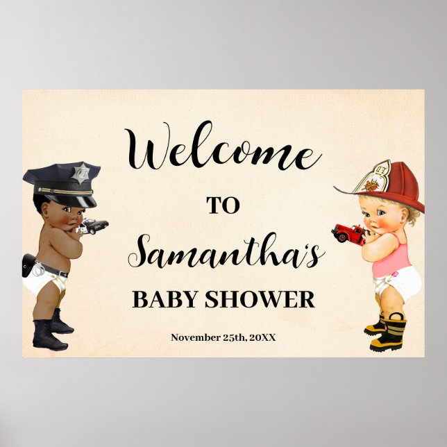 Affiche Little Recruit on the Way Welcome Baby Shower Sign (Devant)