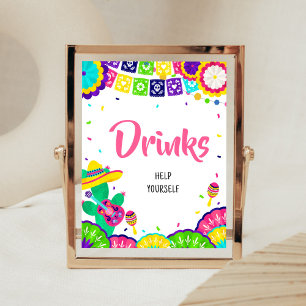 Affiche Little Senorita Fiesta Baby shower Boissons