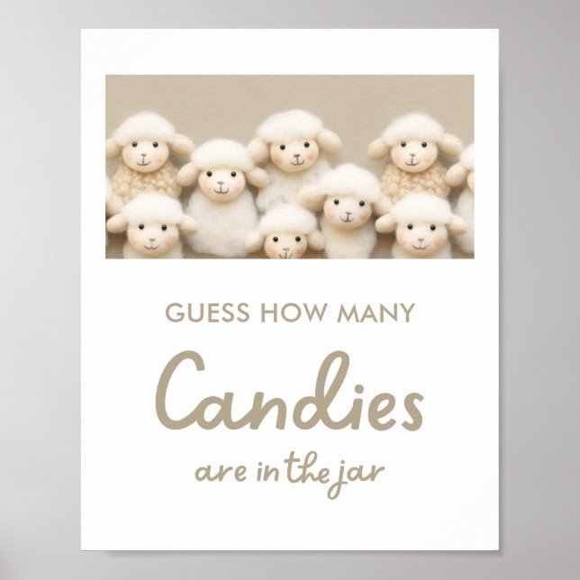 Affiche Little Sheep Devine Combien De Candies Jeu (Devant)