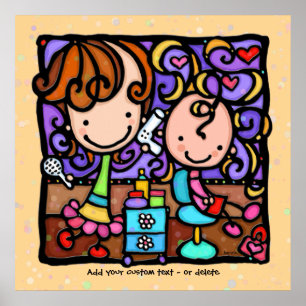 Affiche LittleGirlie aime son salon de cheveux TAN