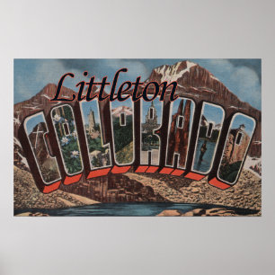 Affiche Littleton, Colorado - Scènes de grandes lettres