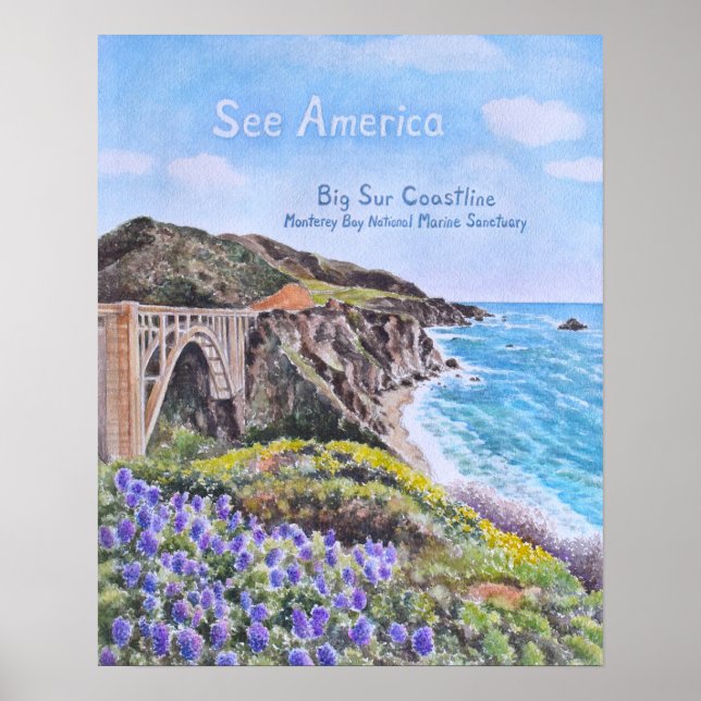 Affiche Littoral de Big Sur (Devant)