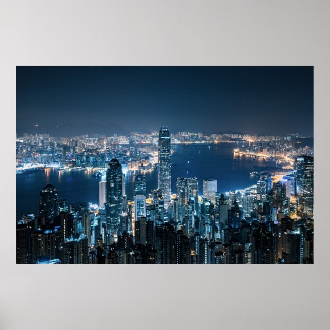 Affiche Littoral | Île de Hong Kong, Asie (Devant)