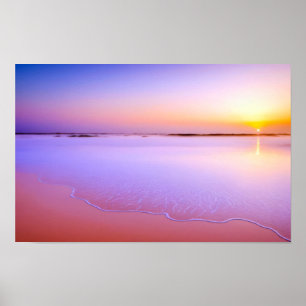 Affiche Littoral Océan Mer Nature Eau Bleue Vue sur le cou
