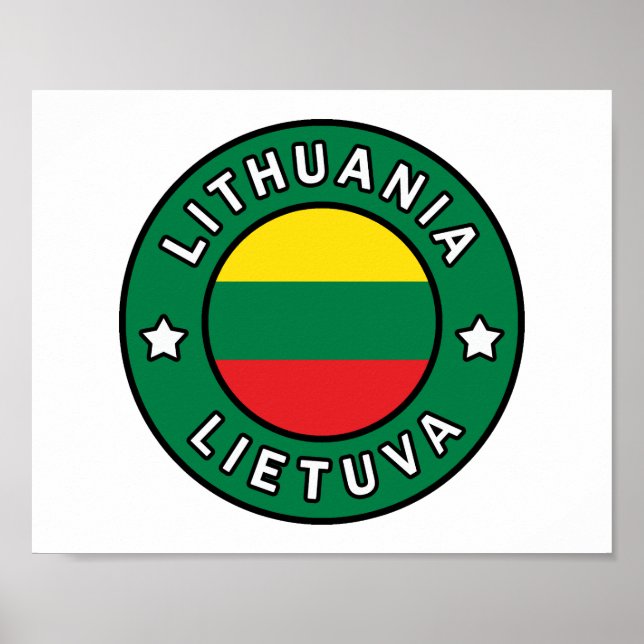 Affiche Lituanie Lietuva (Devant)