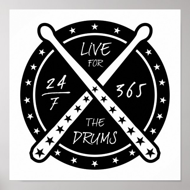 Affiche Live For The Drums (Devant)