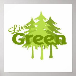 Affiche live green trees