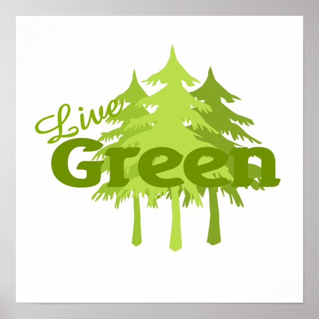 Affiche live green trees (Devant)