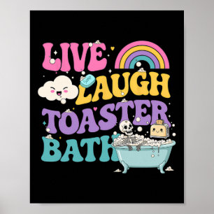 Affiche Live Lauder Toaster The Funny Skeleton Meme Dark H
