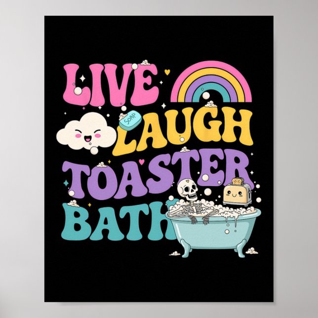 Affiche Live Lauder Toaster The Funny Skeleton Meme Dark H (Devant)