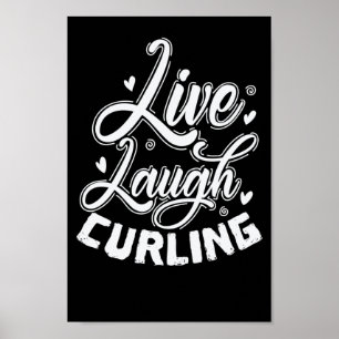 Affiche Live Laugh Curling Wintersport