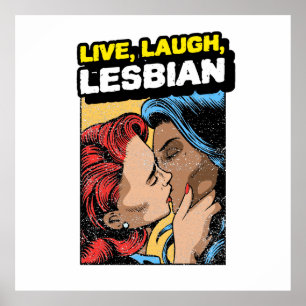 Affiche Live Laugh Lesbian