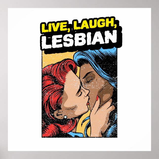 Affiche Live Laugh Lesbian (Devant)