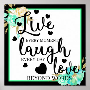 Affiche Live Laugh Love