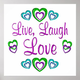 Affiche Live Laugh Love