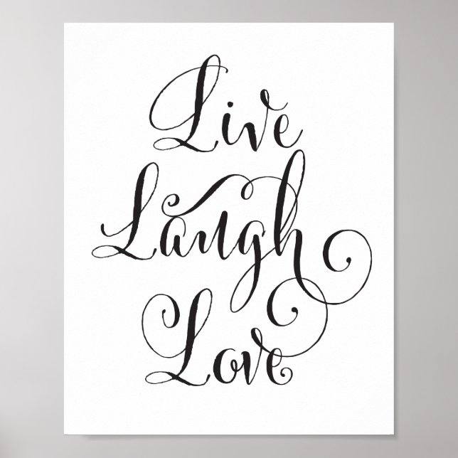 Affiche Live, Laugh, Love art print (Devant)