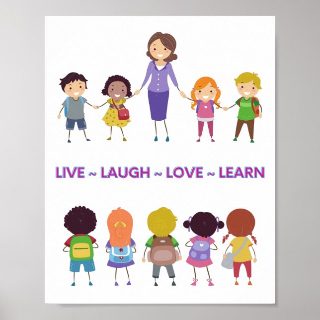 Affiche Live ~ Laugh ~ Love ~ Learn School Teacher    (Devant)