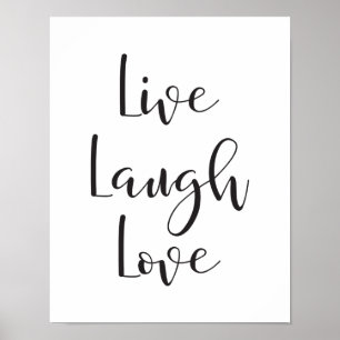 Affiche Live Laugh Love, Motivational, Inspirational Print
