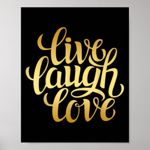 Affiche Live Laugh Love Tee - shirts, Inspiration Cool Cit