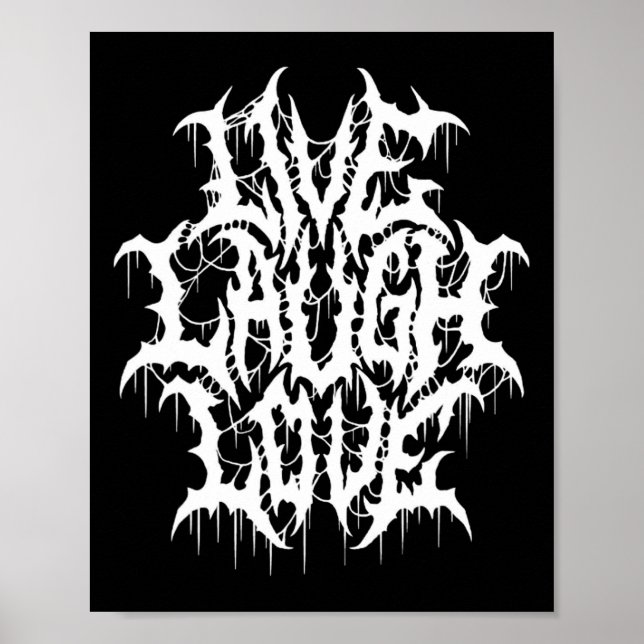 Affiche Live Lauver Love Black Metal Parodie Fun Typograph (Devant)
