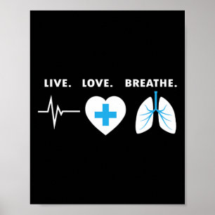 Affiche Live Love Breathe - Don d'un thérapeute respiratoi