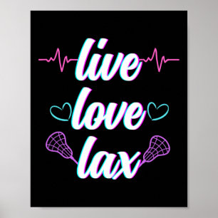 Affiche Live Love Lacrosse Lacrosse Lover Pour Femmes Fill