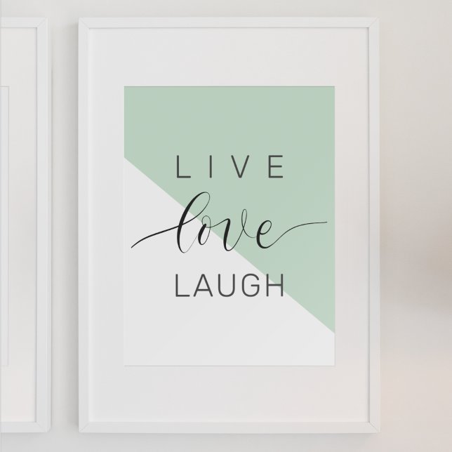 Affiche Live Love Lauder Motivation Positive Citation (Créateur téléchargé)