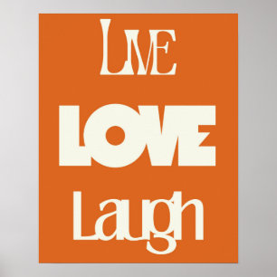 Affiche Live Love Laugh Typographie Inspiration