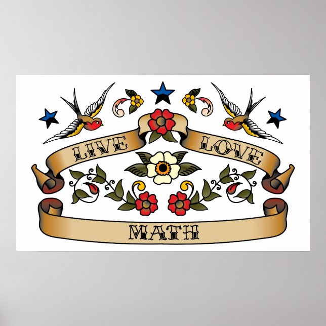 Affiche Live Love Math (Devant)
