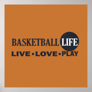 Affiche live love play basket