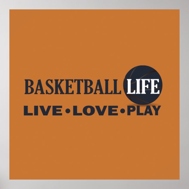 Affiche live love play basket (Devant)
