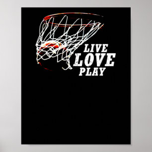Affiche Live Love Play Basketball By Subgirl