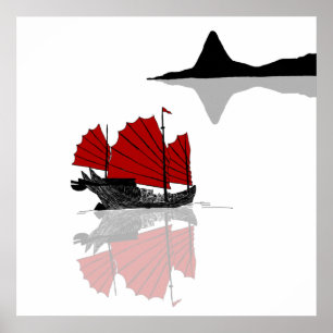 Affiche Livraison chinoise en junk