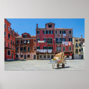 Affiche Livraison de boîtes à Venise