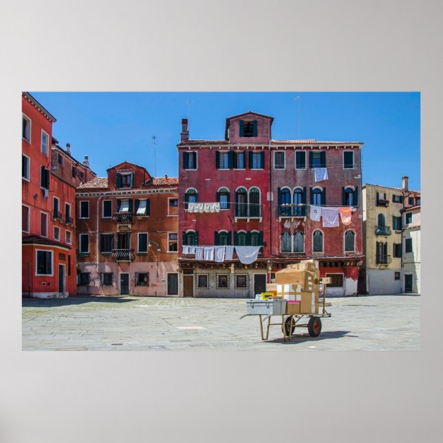 Affiche Livraison de boîtes à Venise (Devant)