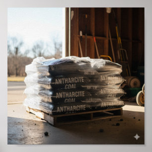 Affiche Livraison de charbon anthracite