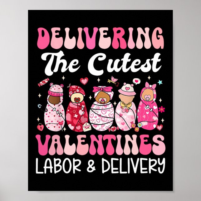 Affiche Livraison de la Saint-Valentin la plus mignonne tr (Devant)