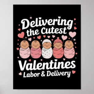 Affiche Livraison de la Saint-Valentin la plus mignonne tr