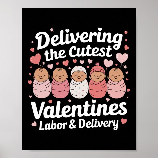 Affiche Livraison de la Saint-Valentin la plus mignonne tr (Devant)