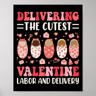 Affiche Livraison de la Saint-Valentin la plus mignonne tr