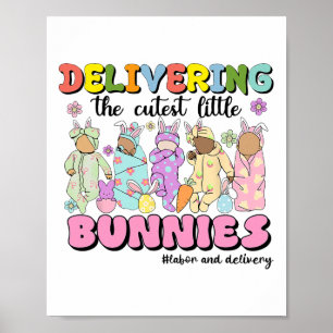 Affiche Livraison des lapins les plus mignons Travail et a