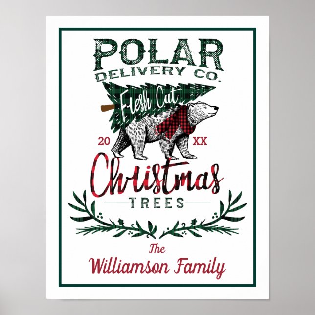 Affiche Livraison Polaire Co Fresh Cut Christmas Trees Fam (Devant)