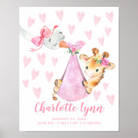 Livraison spéciale cigogne Giraffe Baby Stats de n