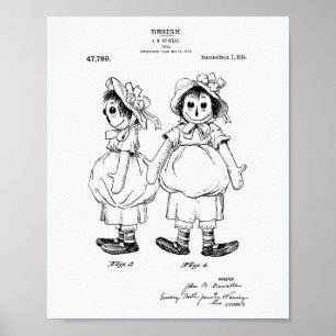 Affiche Livre blanc sur l'art breveté Doll 1915