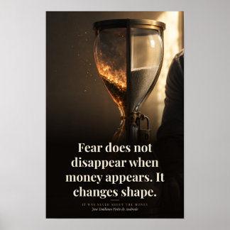 Affiche Livre Citation Art Changement de Forme de la Peur