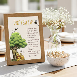Affiche Livre classique Ours "Don't Say Baby" Baby