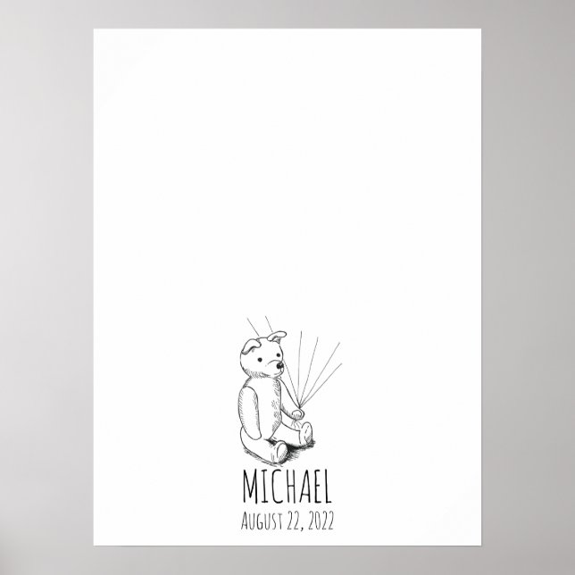 Affiche Livre d’or des empreintes du nounours (Devant)