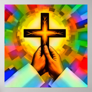 Affiche Livre d'affiche de prière chrétienne (Matte)